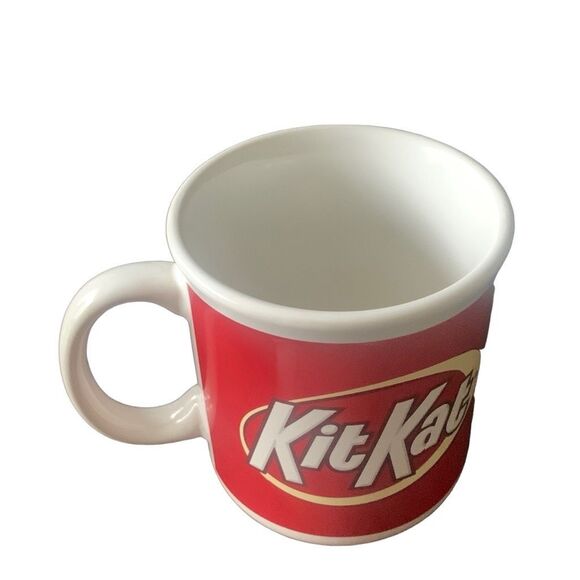 Pre Owned Kit Kat Red White Coffee Mug The Perfect Addition to Your Morning Rout - Picture 4 of 10